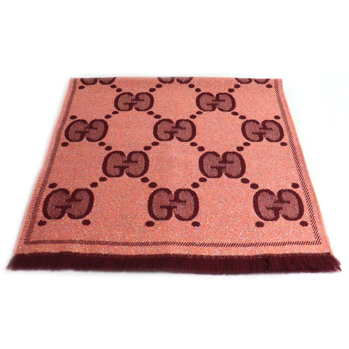 Gucci GG Wool Lame Jacquard Scarf