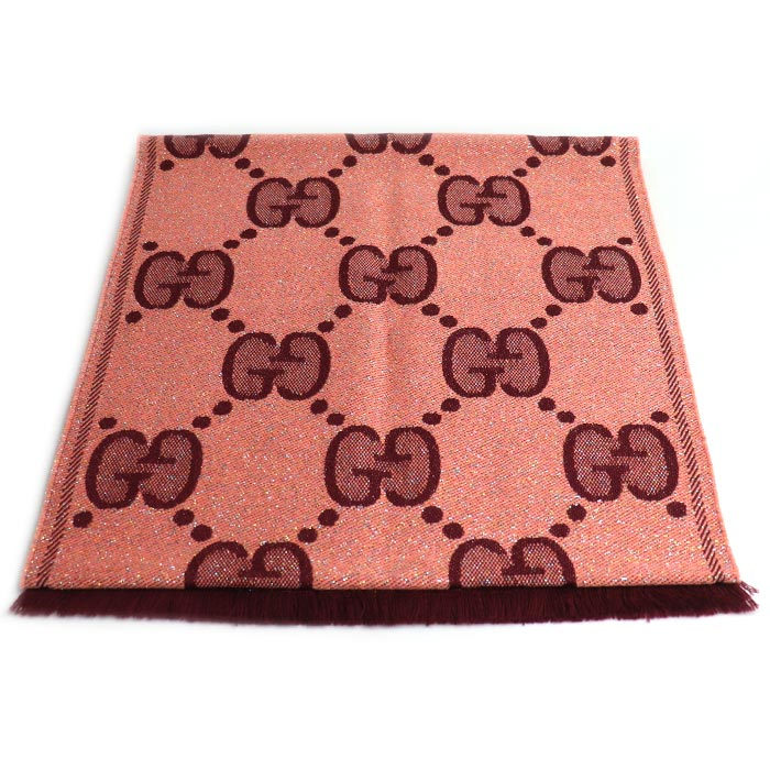 Gucci GG Wool Lame Jacquard Scarf