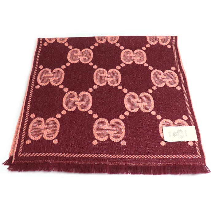 Gucci GG Wool Lame Jacquard Scarf