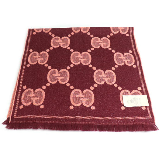 Gucci GG Wool Lame Jacquard Scarf