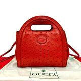 Gucci Old Gucci Ostrich 2way Bag