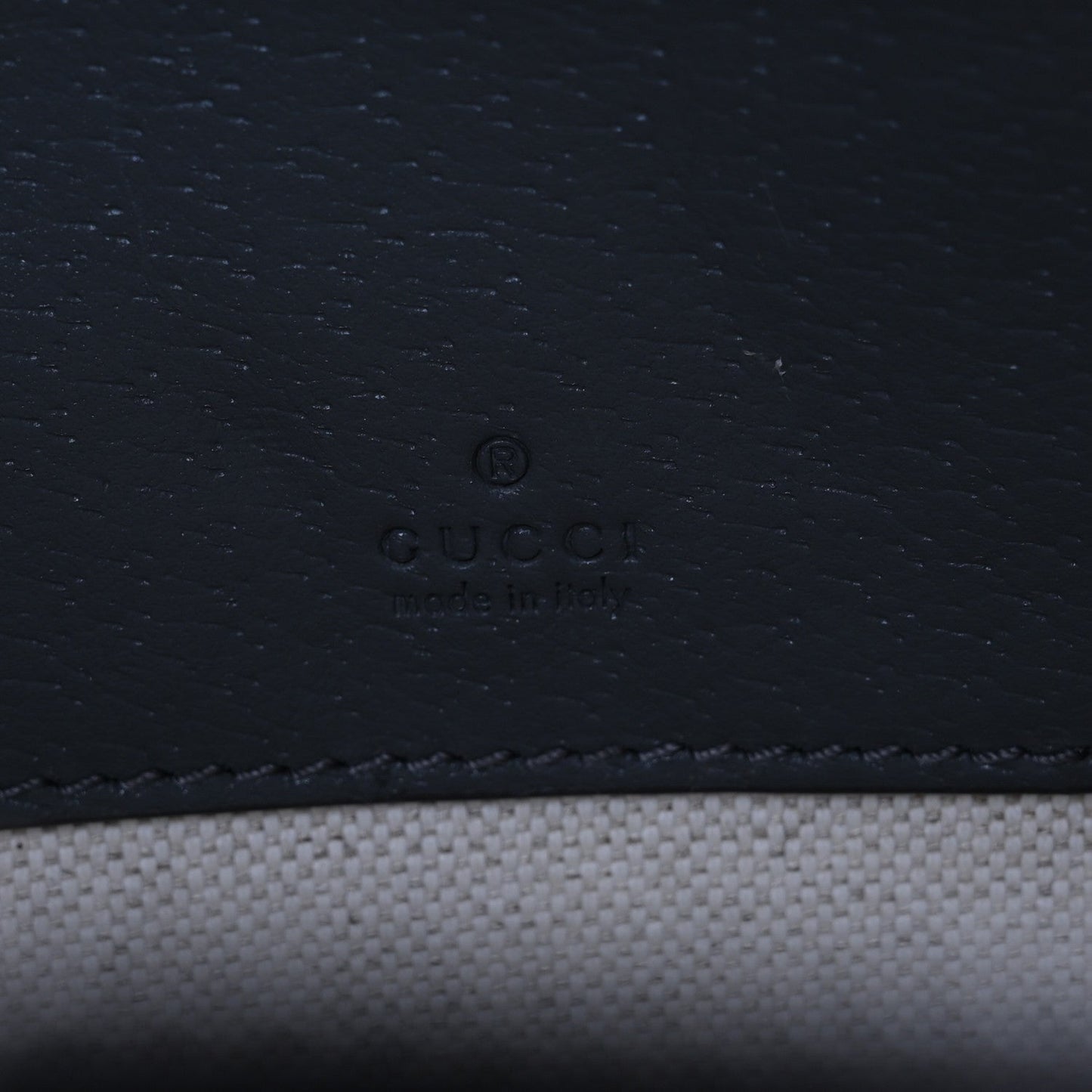 Amelia GG Supreme Monogram Textured Dollar Calfskin Small Ophidia Top Handle Shoulder Grey Black Graphite Grey