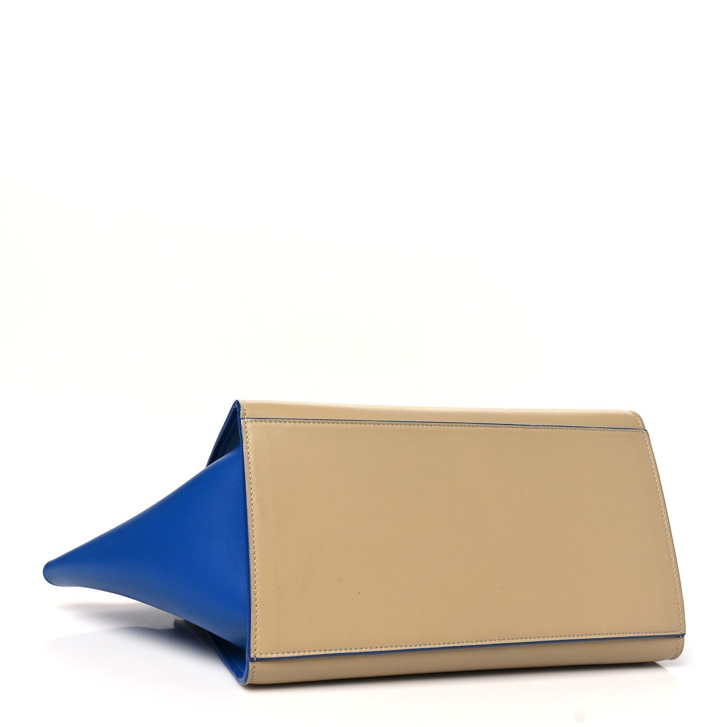 Celine Smooth Calfskin Medium Bi-Color Trapeze Beige Blue