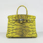 Luxury Hermes Birkin 6088 Ladies Lizard Leather Yellow Bag