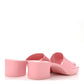 Amelia Rubber Logo Womens Platform 20/60mm Slide Sandals 39 Wild Rose