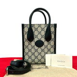 Gucci Interlocking G GG Supreme Leather 2way Bag