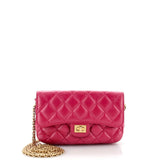 CHANEL Reissue 2.55 Flap Phone Holder with Chain Quilted Aged Calfskin