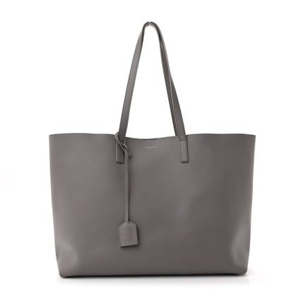 Saint Laurent Calfskin Large Shopping Tote Fog