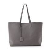 Saint Laurent Calfskin Large Shopping Tote Fog