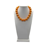 Chanel  Orange Synthetic Pearl Necklace