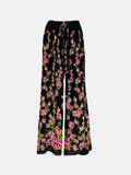 GUCCI Black w/ Pink Rose Print Size US 8 Pants