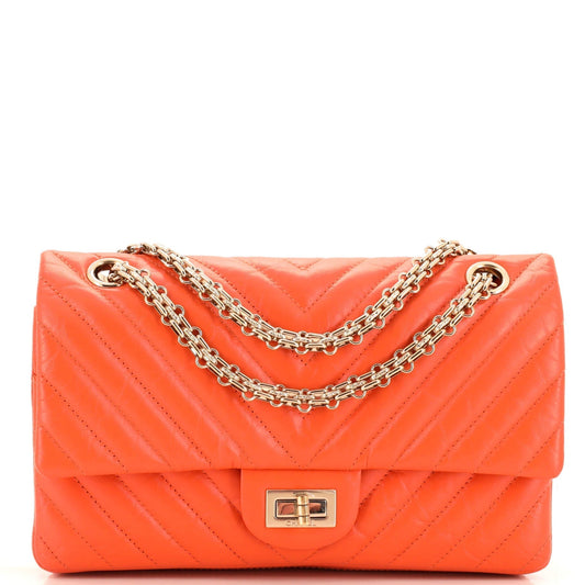 CHANEL Reissue 2.55 Flap Bag Chevron Aged Calfskin 225