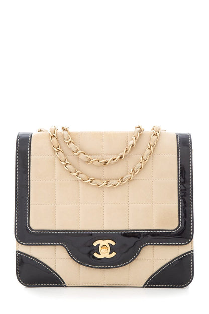 Chanel 2000 Beige &  Black Chocolate Bar Handbag