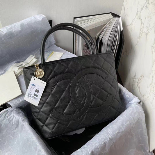 CHL - Medallion Tote Shoulder Black Bag For Women 29cm/11.4in