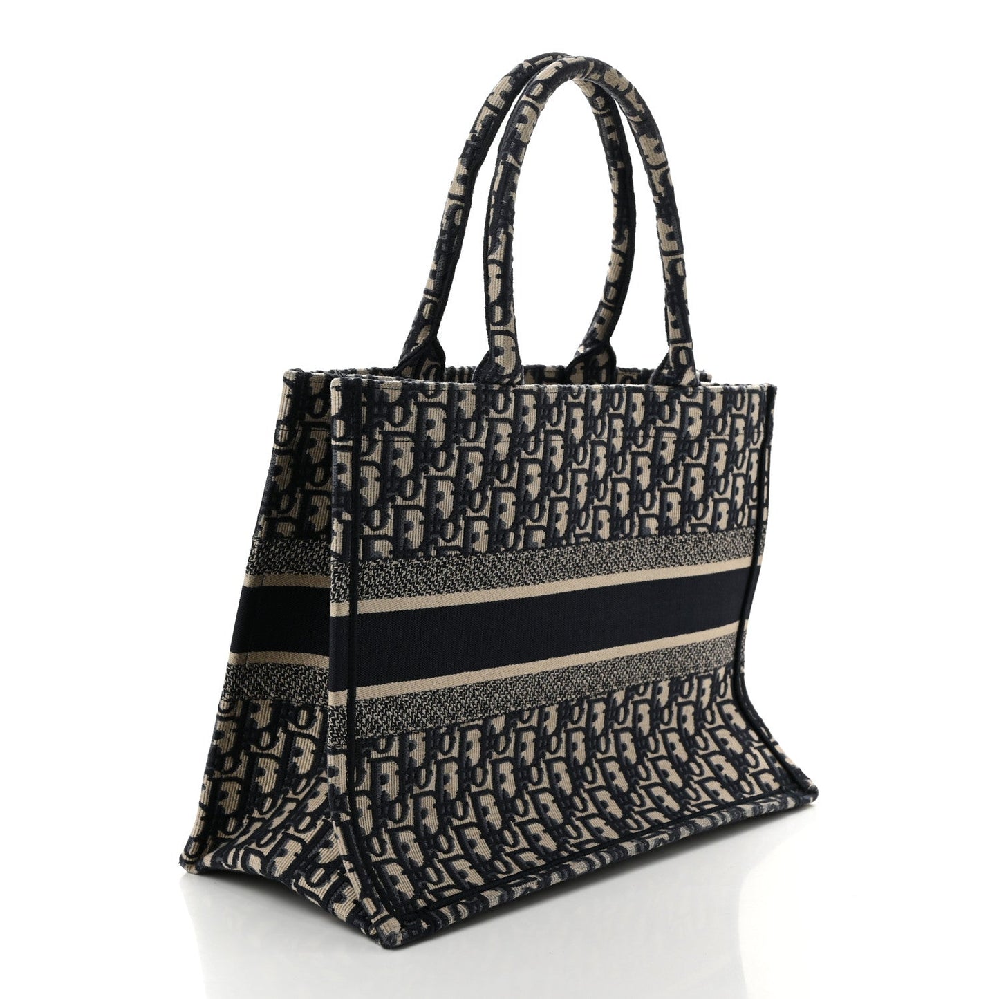 Christian Dior Oblique Medium Book Tote Blue Multicolor