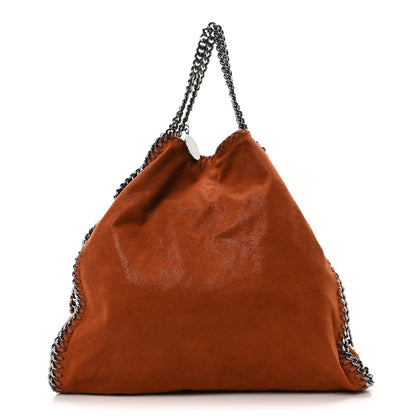 Stella McCartney Shaggy Deer Small Falabella Fold Over Tote Brandy