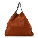 Stella McCartney Shaggy Deer Small Falabella Fold Over Tote Brandy