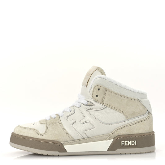 Amelia Suede Vitello Match High Top Sneakers 37 Ice White Ice Amelia White