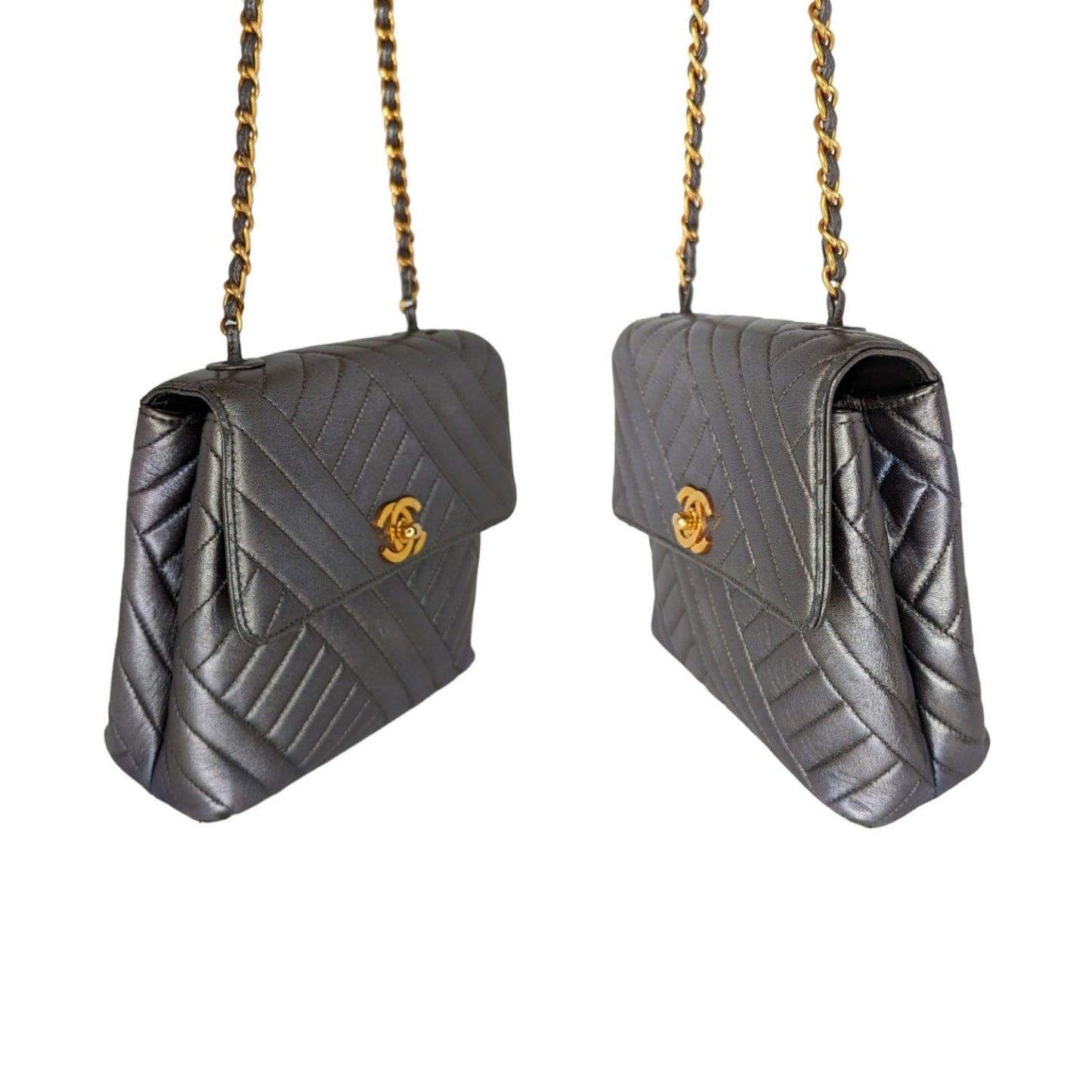 Chanel bag   Chevron Quilted Square Flap Bag