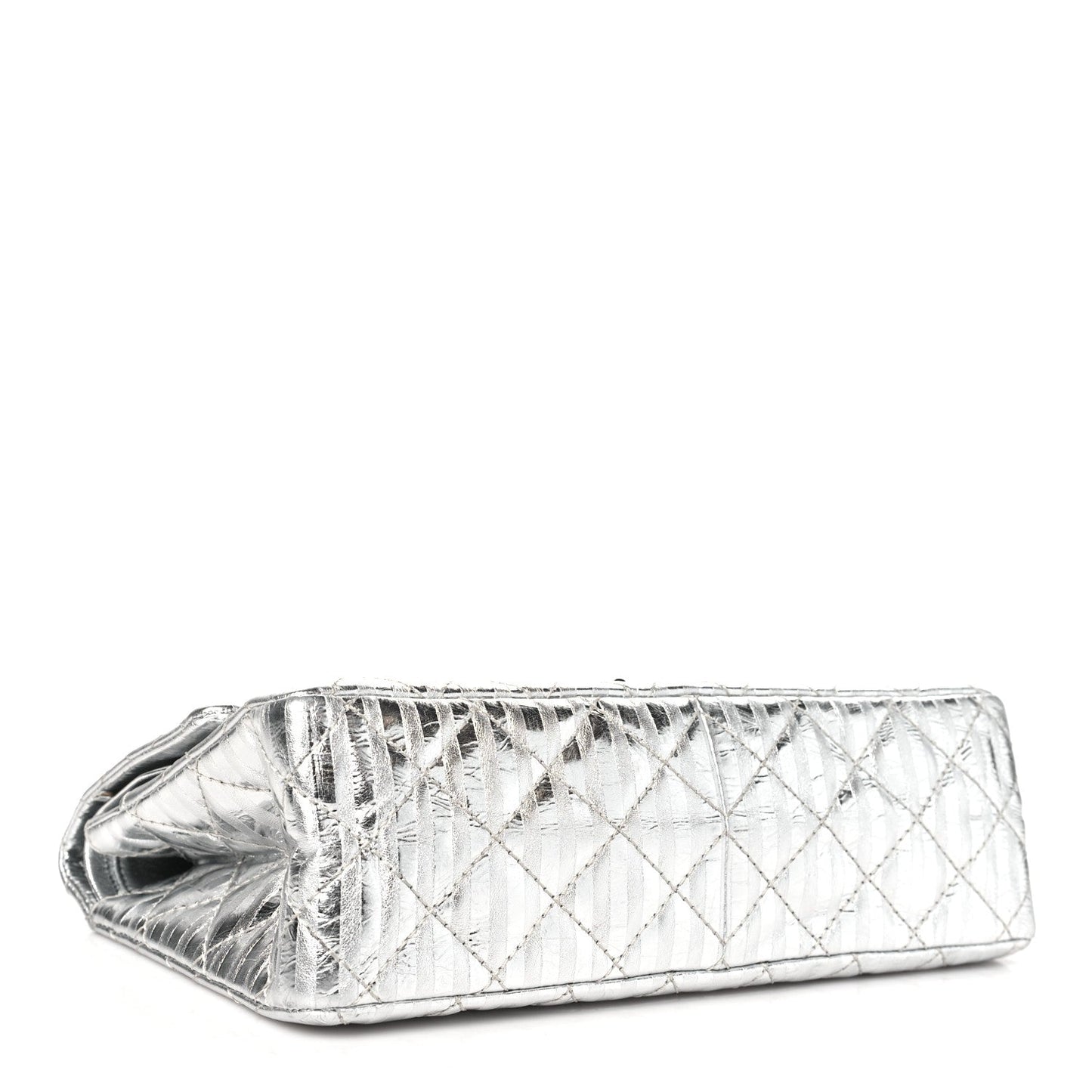 Amelia Striped Calfskin 2.55 Reissue 226 Flap Silver