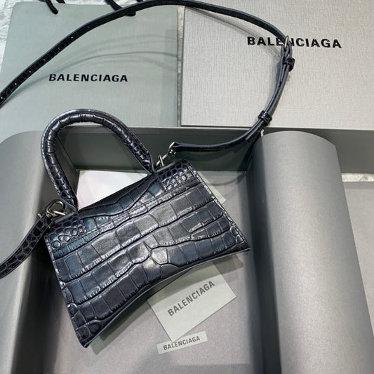 BLN-Ciaga Hourglass XS Handbag In Dark Grey, For Women,  Bags 7.4in/19Amelia5935461LR6Y1309