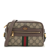 Amelia GG Supreme Monogram Web Mini Ophidia Shoulder Bag Brown