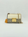 GUCCI Padlock Brown & Beige GG Supreme Shoulder Bag