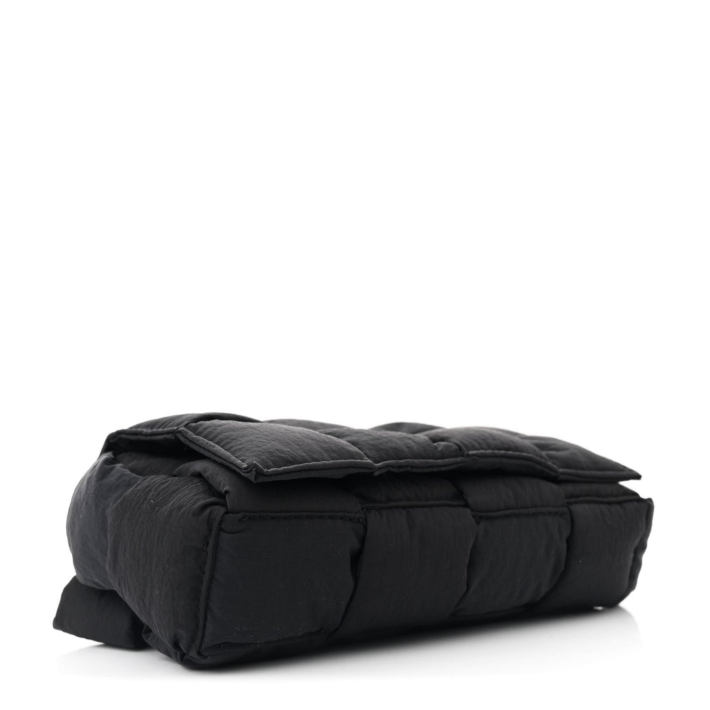 Bottega Veneta Nylon Intrecciato Padded Tech Mini Cassette Belt Bag Black