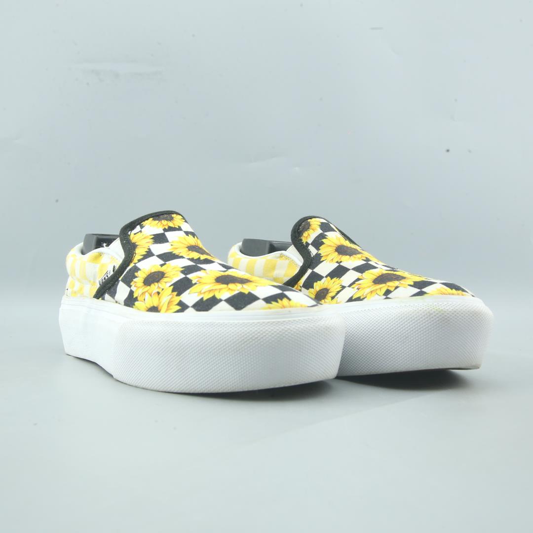 VANS CLASSIC CHECKERBOARD FLORAL PLATFORM