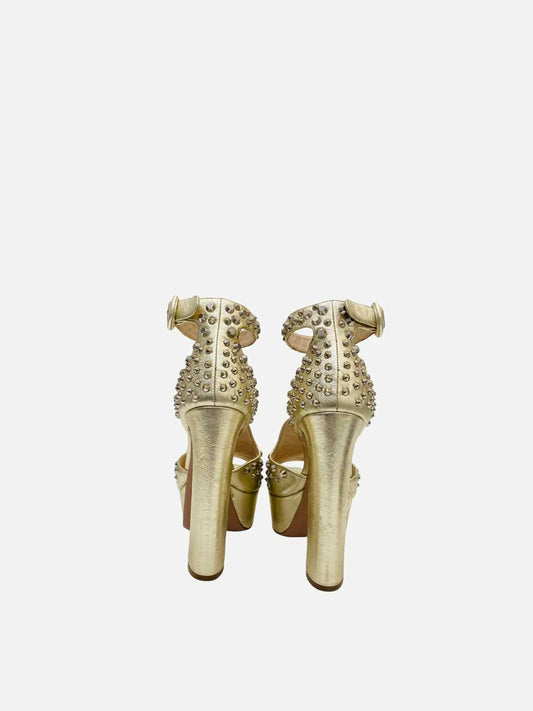 PRADA Gold Size EU 36 Heeled Sandals