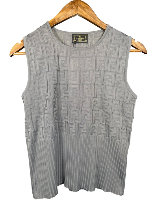 Fendi FF Sleeveless Top Grey