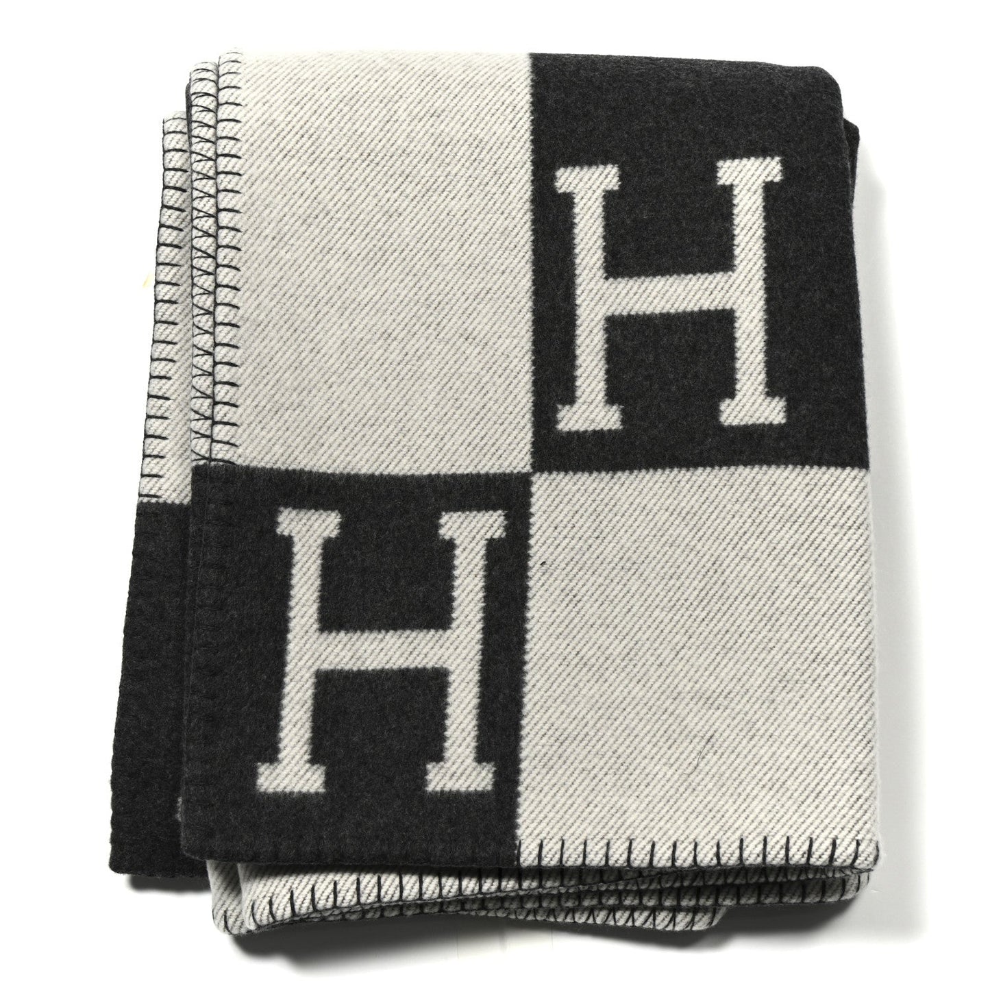 Amelia Wool Cashmere Avalon Blanket Ecru Gris Fonce