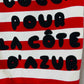 GUCCI Red & White Striped Size Small Cardigan