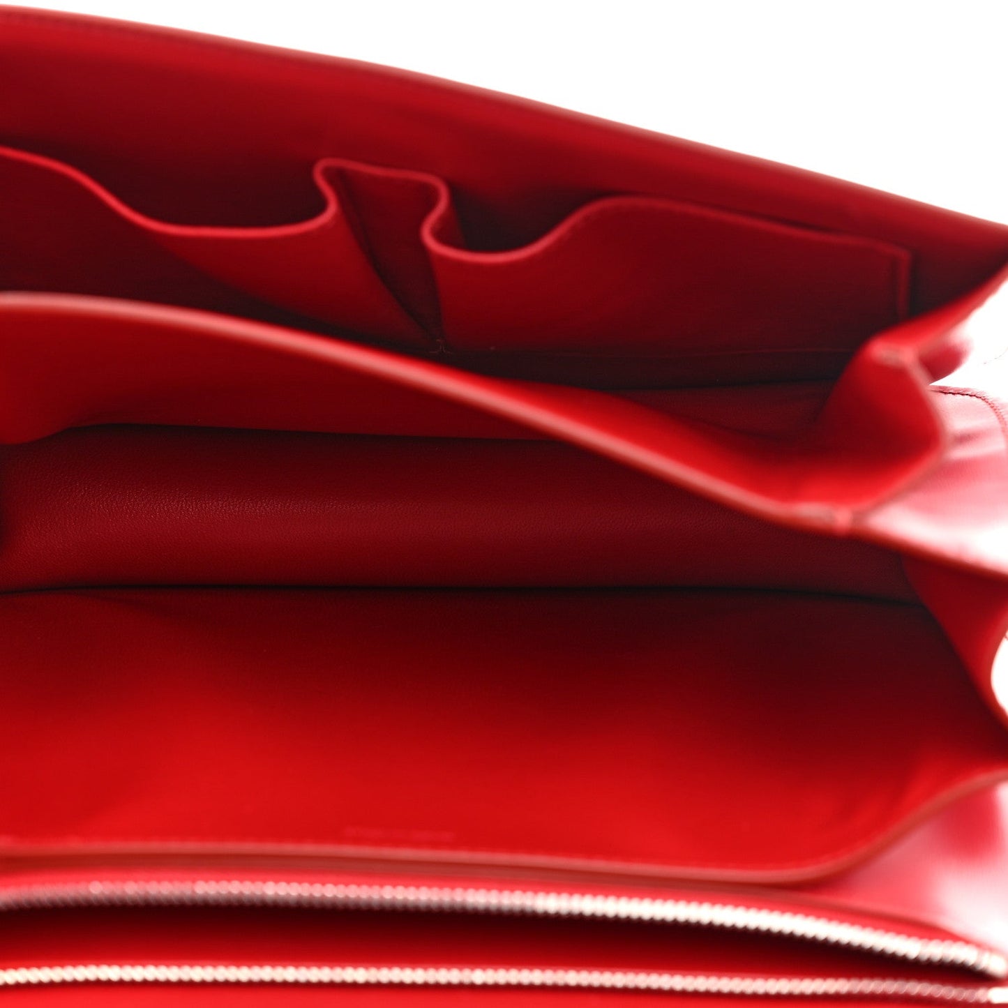 Celine Smooth Calfskin Medium Classic Box Flap Bag Red