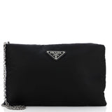 PRADA Fluo Chain Clutch Tessuto Medium