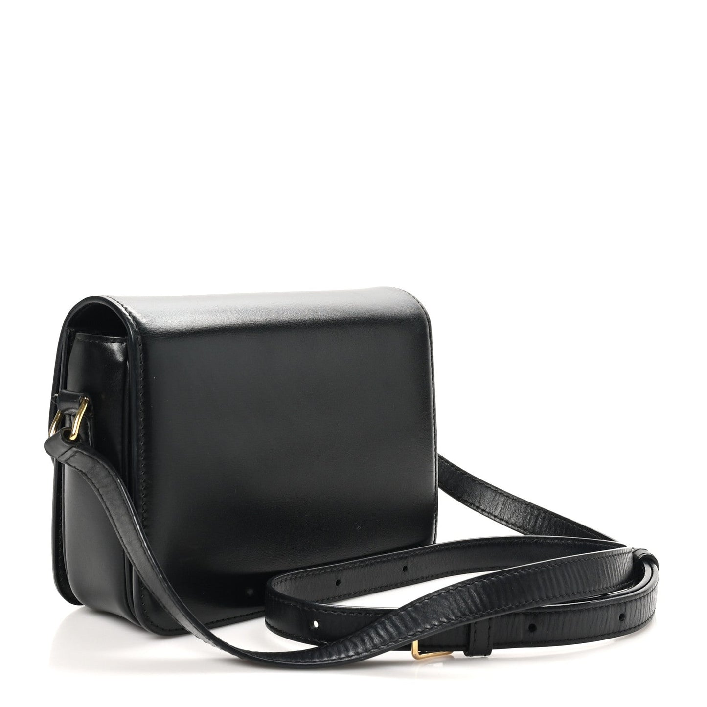 Celine Shiny Calfskin Teen Triomphe Black