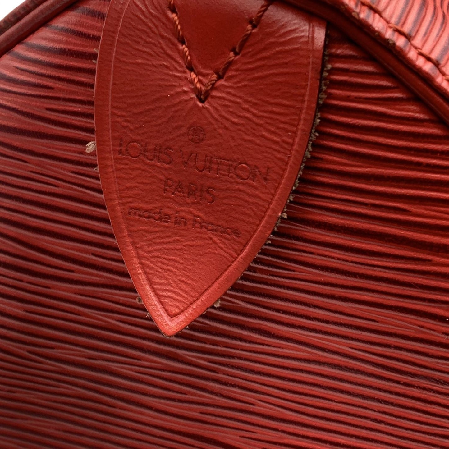 LOUIS VUITTON   Red Epi Leather Speedy 35 Boston Bag Handbag
