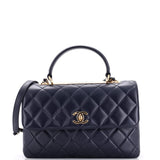 CHANEL Trendy CC Top Handle Bag Quilted Lambskin Medium