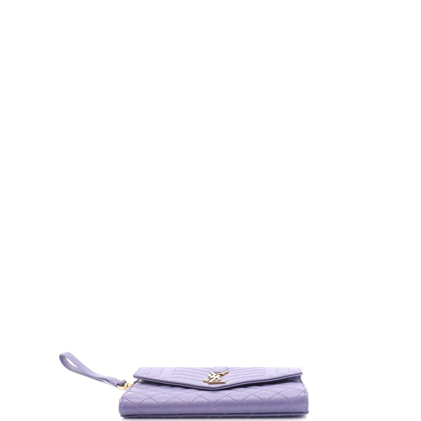 Classic Monogram Envelope Wristlet Clutch Mixed Matelasse Leather