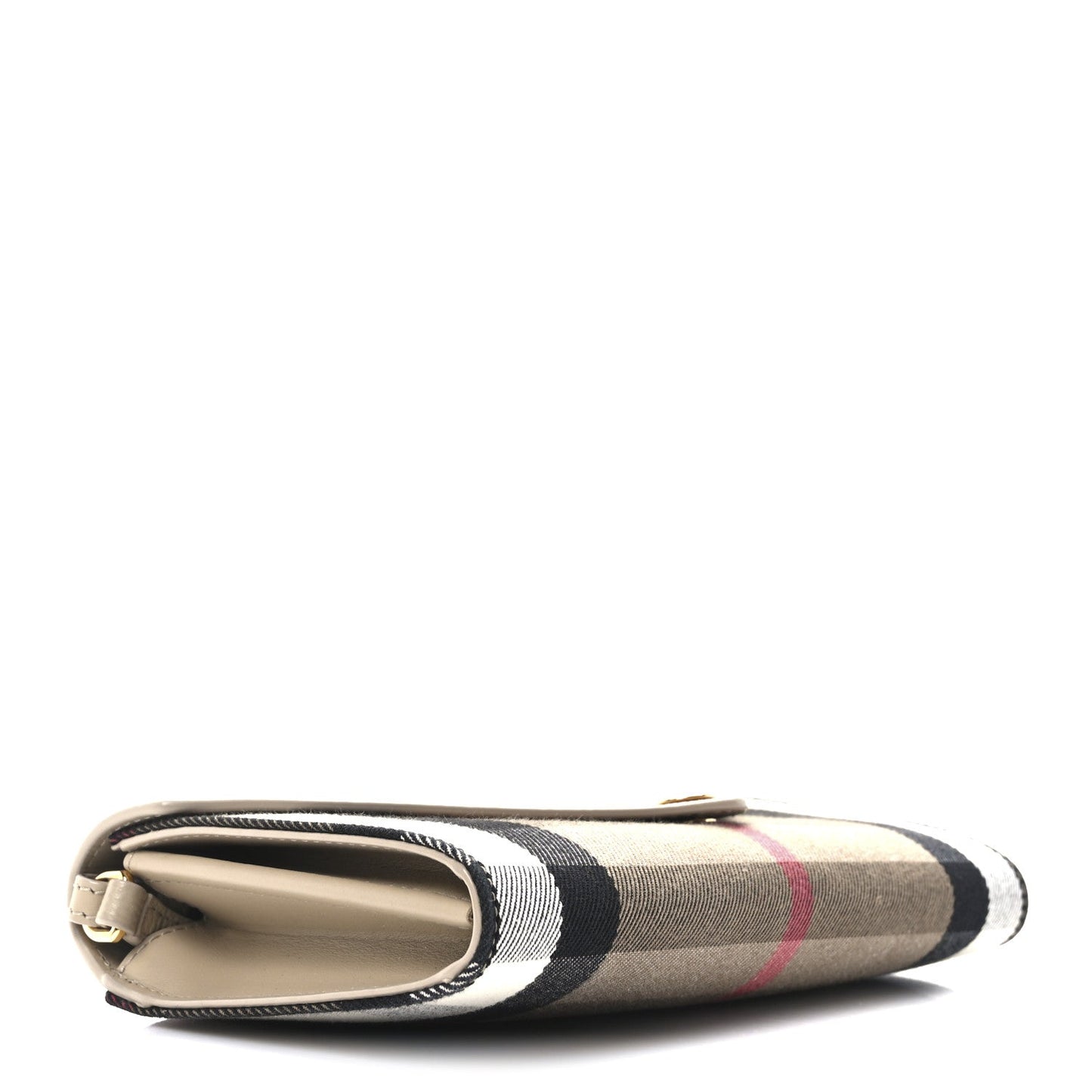 Amelia Calfskin Ho    Check Hannah Wallet with Detachable Strap Beige