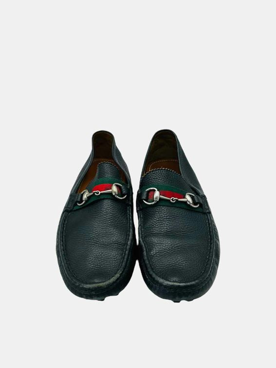 GUCCI Driving Shoe Black Size EU 12 Loafers