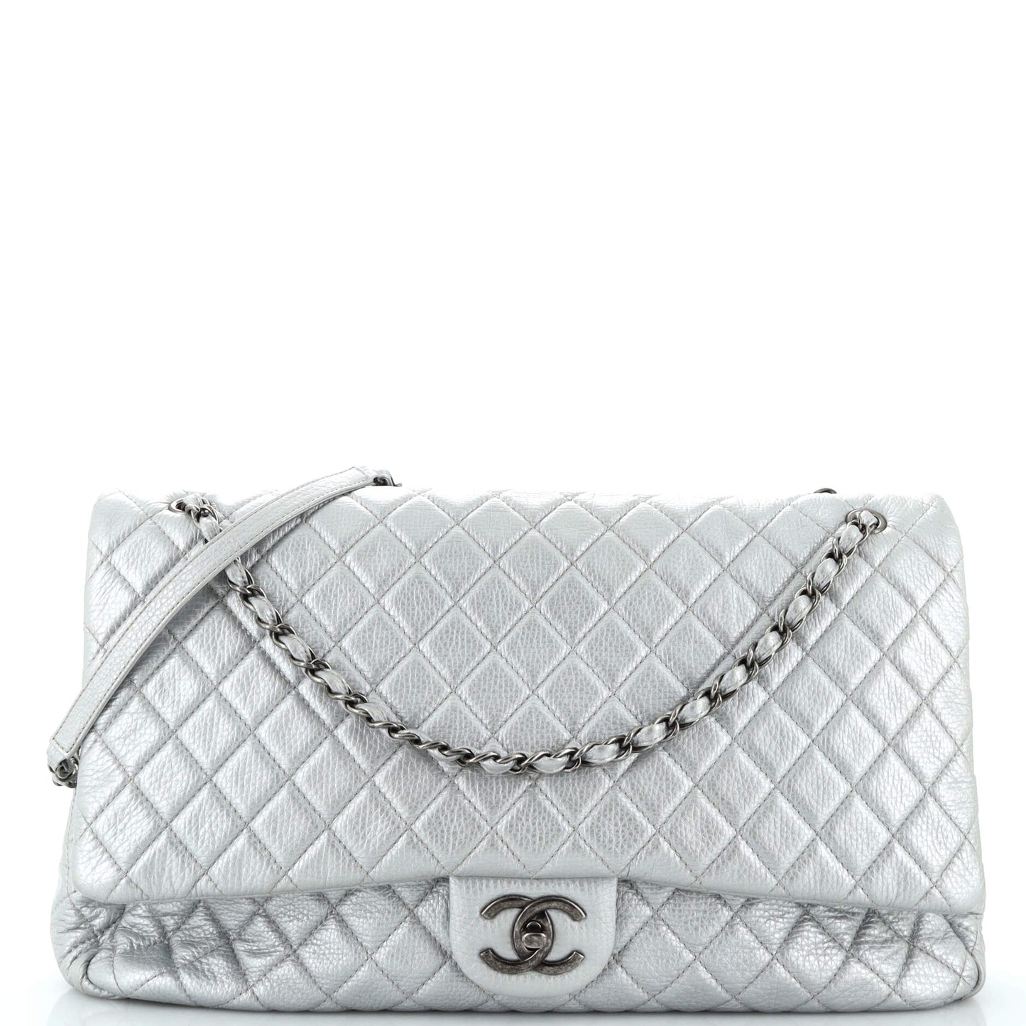 CHANEL Airlines CC Flap Bag Quilted Calfskin XXL