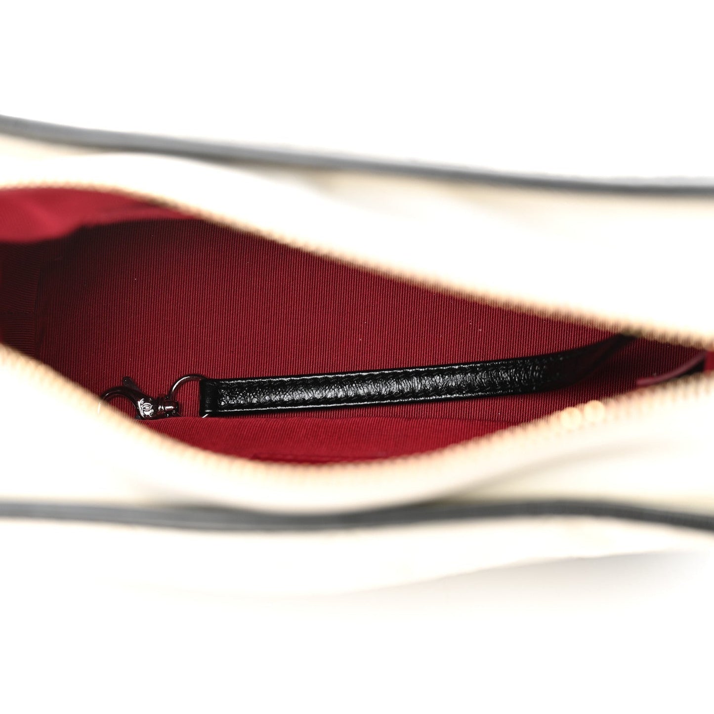 Amelia Aged Calfskin Quilted Small Gabrielle Hobo Black White