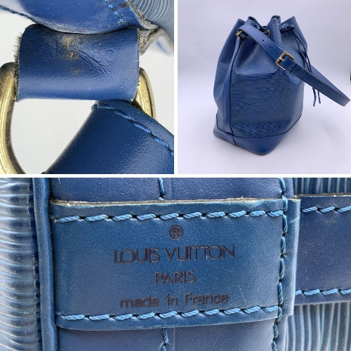 LOUIS VUITTON   Blue Epi Leather Noe Noe Bucket Shoulder Bag
