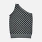 PRADA One Shoulder Grey & Black Size US 4 Top
