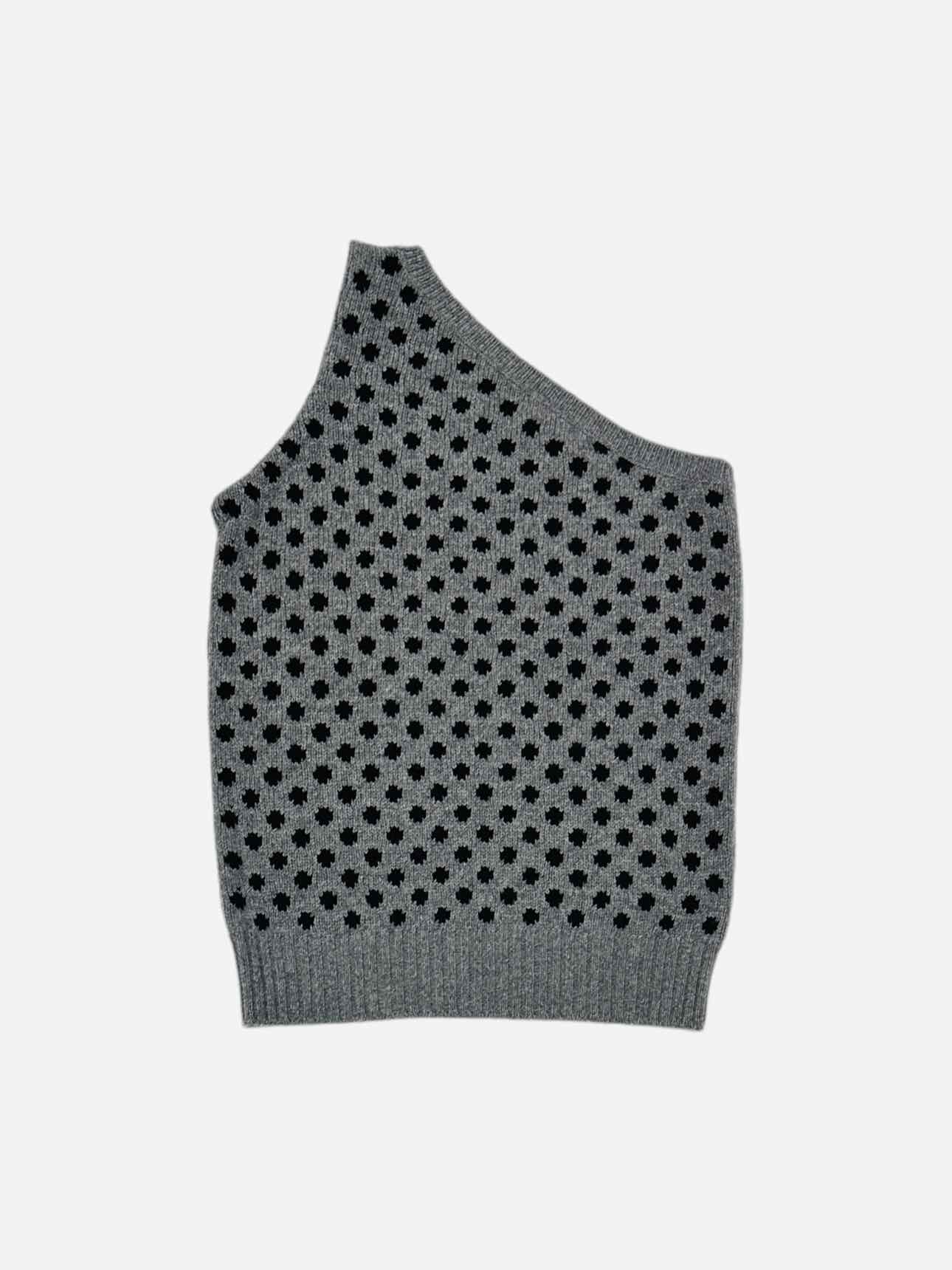 PRADA One Shoulder Grey & Black Size US 4 Top