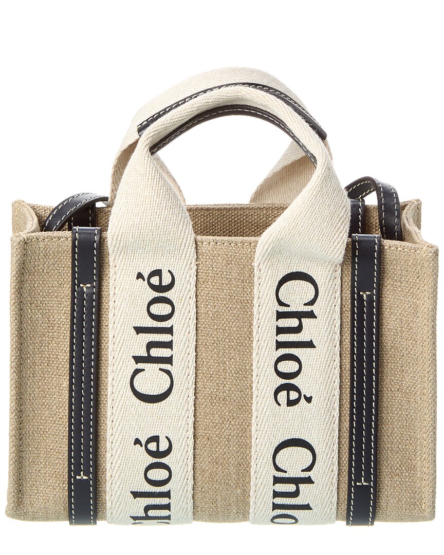 CHL - CC o? Woody Mini Canvas & Leather Tote