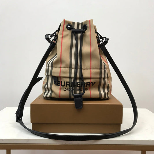 B-Berry - Amelia  Icon Stripe NyAmelian Drawcord Pouch Archive Beige For Women, Bags 7.7in/19.5Amelia