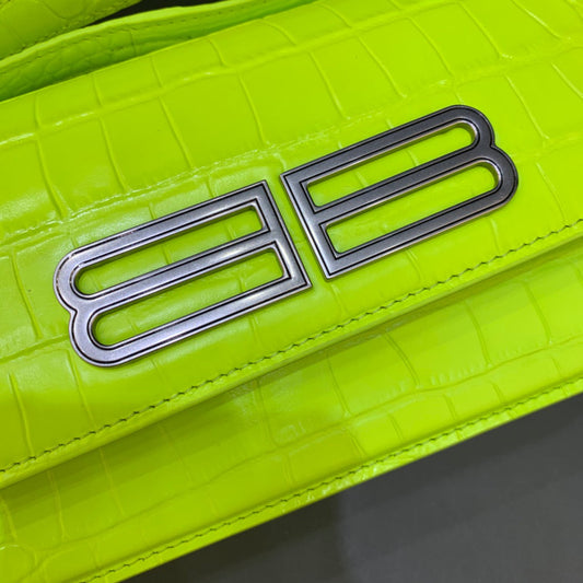 BLN-Ciaga Gossip Small Shoulder Bag Green Neon, For Women,  Bags 9.1in/23cm