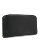 Prada Saffiano Metal Zip Around Wallet Black
